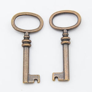 Skeleton Key Pendants Antiqued Copper Keys Steampunk Keys Wholesale Keys Copper Key Charms Barrel Keys 41mm SAMPLE