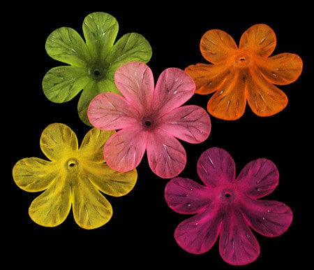 Bulk Beads Flower Beads Assorted Colors Wholesale Beads Lucite Acrylic 33mm 50 pieces PREORDER