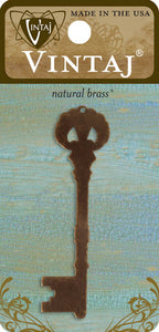 Metal Stamping Blank Key Blank Bronze Vintaj Natural Brass Bronze Key Pendant Steampunk Flat Key 25 gauge