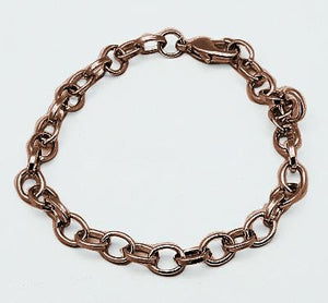 Wholesale Bracelets Charm Bracelet Blanks Charm Bracelets Antiqued Copper Link Bracelets 10 pieces Link Chain Copper Chain Bracelets
