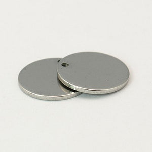 Metal Stamping Blanks Silver Circle Blanks Engraving Blanks Silver Blanks Blank Charms Stainless Steel 13mm Blank Charms 10 pieces