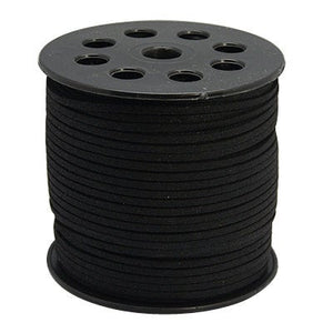 Black Necklace Cord Black Cord Faux Leather Cord Necklace Making Cord BULK Cord Wholesale Cord Jewelry Making Supplies 100 yards