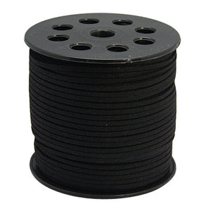 Faux Suede Cord Black Cord Necklace Cord Black Glitter 100 Yards Black Necklace Cord Stringing Material Glitter Cord PREORDER