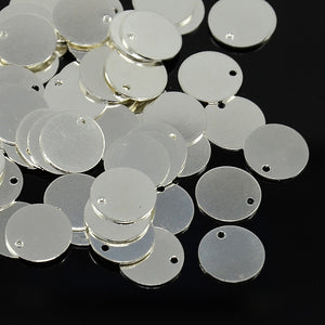 Metal Stamping Blanks Silver Circle Blanks Circle Charms 20mm Blank Charms 37 pieces