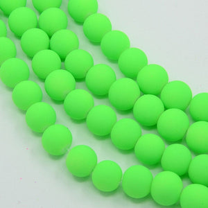 Bulk Beads Rubberized Glass Beads Neon Green Beads 4mm Wholesale Beads 20 Strands 4000 pieces PREORDER