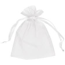 White Organza Bags Gift Bags Drawstring Wholesale Organza Bags 100 pieces 3.5" x 2.75