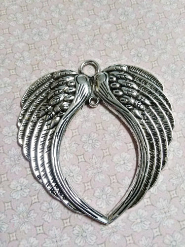 Angel Wing Pendants Bulk Pendants Large Wing Pendants Big Wing Pendants Wholesale Pendants Antiqued Silver Angel Wings 74mm 50pcs PREORDER