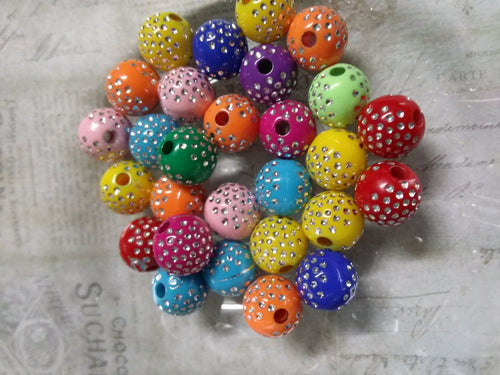 Bulk Beads Wholesale Beads Bling Beads Acrylic Beads Large Lot 100pcs 10mm Beads