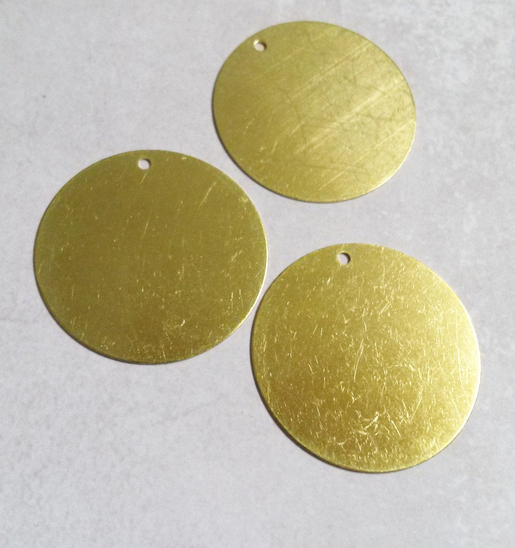 Metal Stamping Blanks Blank Charms Round Charms Brass Circle Charms Bulk Charms Wholesale Charms-35mm 50 pieces