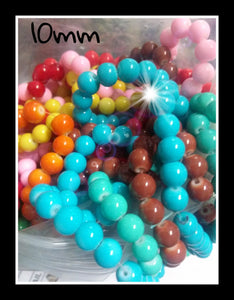 Bulk Beads Wholesale Beads 10mm Beads Glass Beads 10mm Glass Beads Assorted Beads Lot 1640 pieces PREORDER