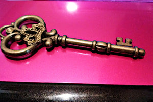 Large Skeleton Key Pendant Heavyweight Key Steampunk Key Steampunk Pendant Antiqued Bronze Key Vintage Style Key Big Key 83mm 3.26"
