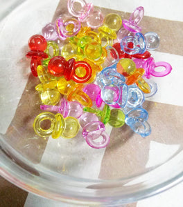 Pacifier Charms Baby Charms Baby Shower Favors Assorted Charms Set Acrylic Charms Binky Charms 10 pieces