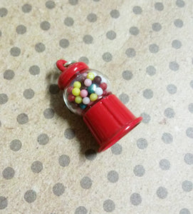 Gumball Machine Pendant 3D Retro Charm Vintage Style Gum Charm Gumball Charm Gumball Miniature Charm