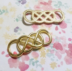 Infinity Charms Pendants Gold Infinity Double Infinity Pendant Connectors Gold Charms Bracelet Links 4 pieces