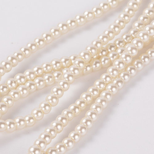 Ivory Pearls Glass Pearls 8mm Beads 8mm Pearls 110 pieces Wholesale Beads Bulk Beads 32