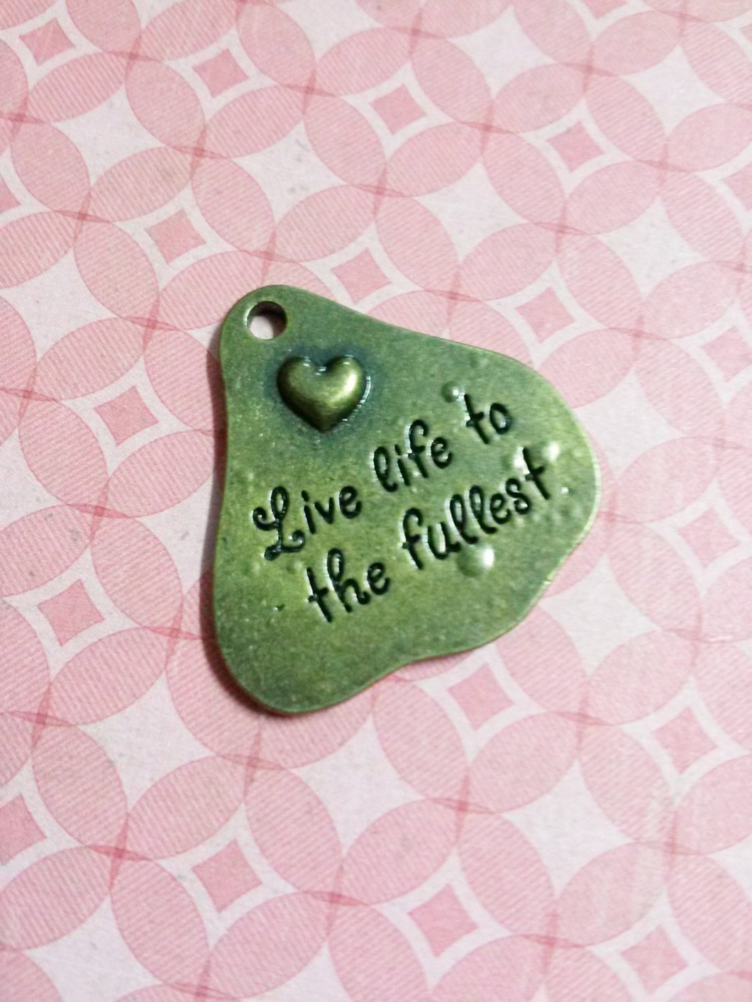 Word Charms Pendants Quote Charms Antiqued Bronze Inspirational Word Charms Live Life To The Fullest
