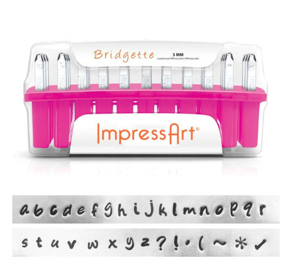 Metal Stamping Kit Impressart Kit Bridgette Lowercase Stamps Metal Stamps Metal Punches Impressart Tools Hand Stamping