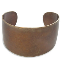 Load image into Gallery viewer, Cuff Bracelet Blank Wide Cuff Bracelet Vintaj Natural Brass Layering Bangle Thick Cuff Bracelet Stamping Blank 18 Gauge Made in USA