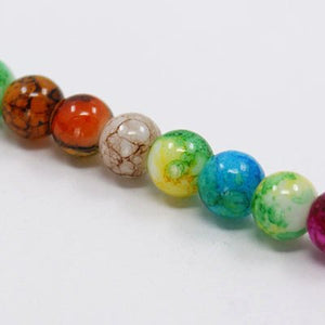 Glass Beads 8mm Beads Assorted Beads Swirled Beads Wholesale Beads 8mm Glass Beads CLEARANCE was 1.61