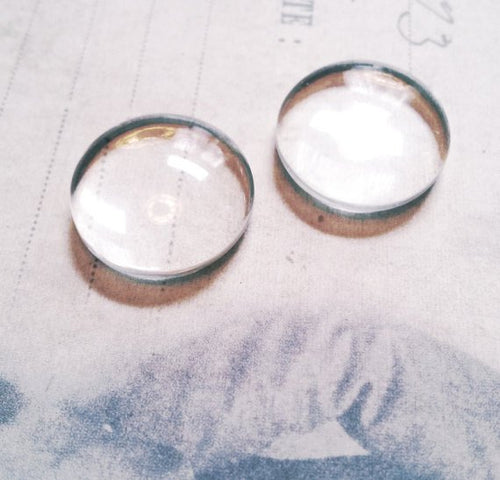 Round Glass Cabochons Circle Cabochons 12mm Cabochons Clear Glass Cabochon Flat Back 20 pieces Wholesale Cabochons Round Cabochons