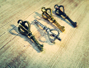 Key Charms Assorted Keys Assorted Charms Skeleton Keys Key Lot Key Pendants Silver Keys Gold Keys Bronze Keys 10 pieces