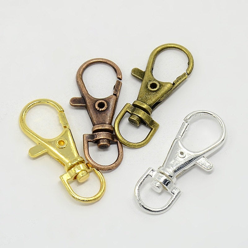 Swivel Clasps Large Clasps Keychain Clasps Assorted Clasps Large Swivel Clasps Silver Clasps Gold Clasps Copper Clasps Findings BULK 100 PRE