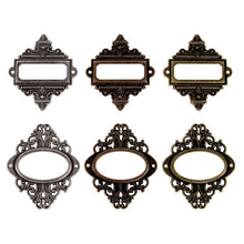 Load image into Gallery viewer, Focal Pendants Frame Pendants Assorted Pendants Connector Pendants Steampunk Pendants Victorian Frame Pendant Scrapbook Hardware 6 pcs *