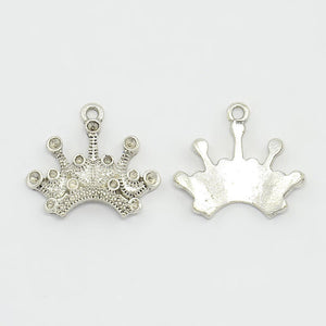 Crown Charms Crown Pendants Queen Charms Princess Charms Silver Crown Charms BULK Charms Wholesale Charms Royal Charms 50pcs
