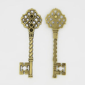 Bulk Skeleton Keys Wedding Keys Wholesale Keys Antiqued Bronze Key Pendants 68mm-100 pieces