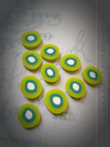 Polymer Clay Cabochons Fruit Cabochons Flat Back Cabochons Flatback Kiwi Fruit Cabochons Food Cabochons Clay Cabochons CLEARANCE was 3.95