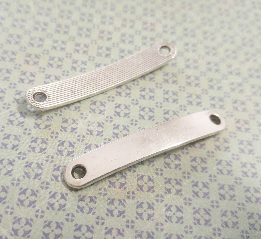 Connector Blanks Metal Stamping Blanks Silver Pendants Connector Pendants Curved Connectors Link Pendants Blank Connectors Hand Stamping 5pc