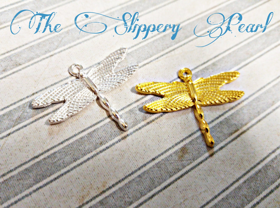 Dragonfly Charms Dragonfly Pendants Silver Gold Assorted Charms Dragonflies Insect Charms Bug Charms Spring Charms Steampunk Charms
