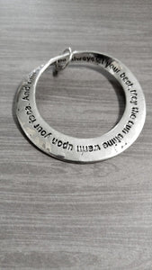 Quote Pendant Affirmation Circle Pendant Word Pendant Focal Pendant Inspirational Quote Charm Stamped Pendant May The Road Rise To Meet You