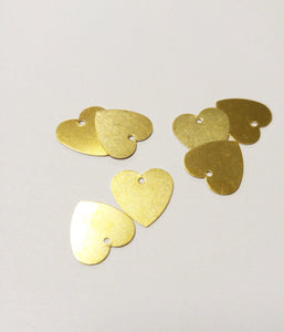 Brass Blanks Heart Blanks Metal Stamping Blanks Heart Charms Blank Charms Unplated Brass Blanks Hand Stamping 10 pieces 13mm